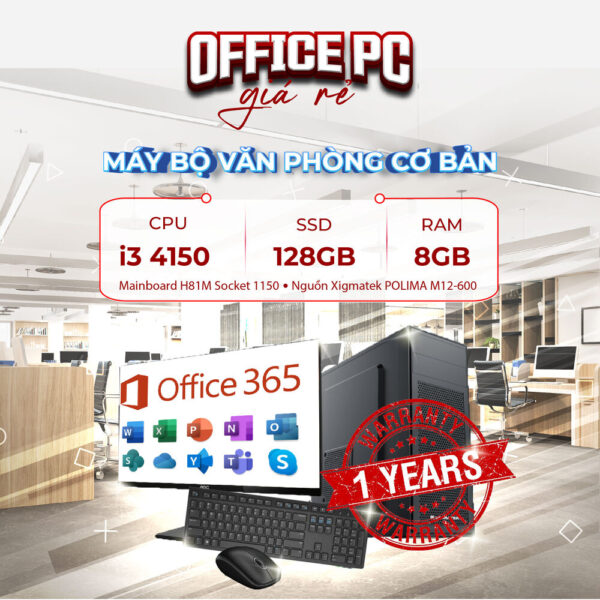 Máy tính i3 4150/ram 8GB/SSD 128GB