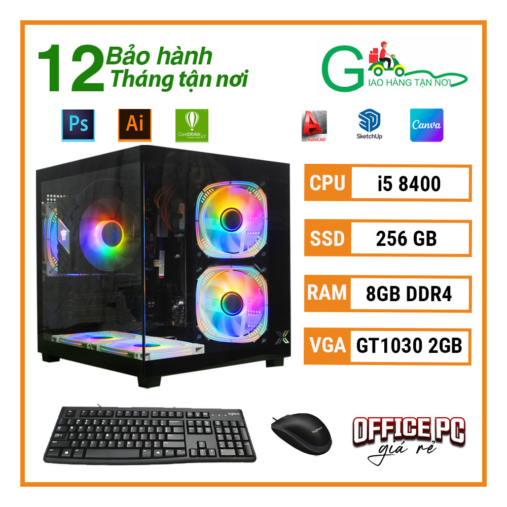 Máy tính Core i5 8400/Ram 8GB/SSD 256GB/VGA 1030 2GB