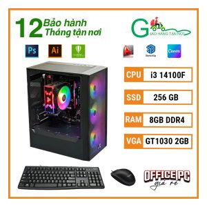 Máy tính - i3 14100F/ram 8GB/SSD 256GB/VGA 1030 2GB
